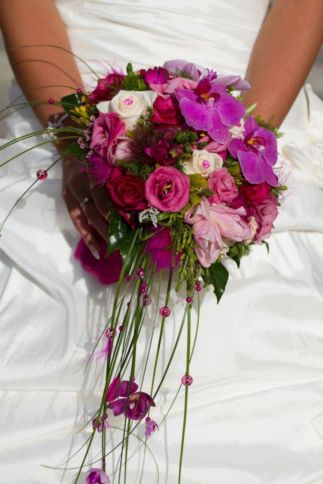 Pasztell csokor rózsaszín és fehér rózsákkal