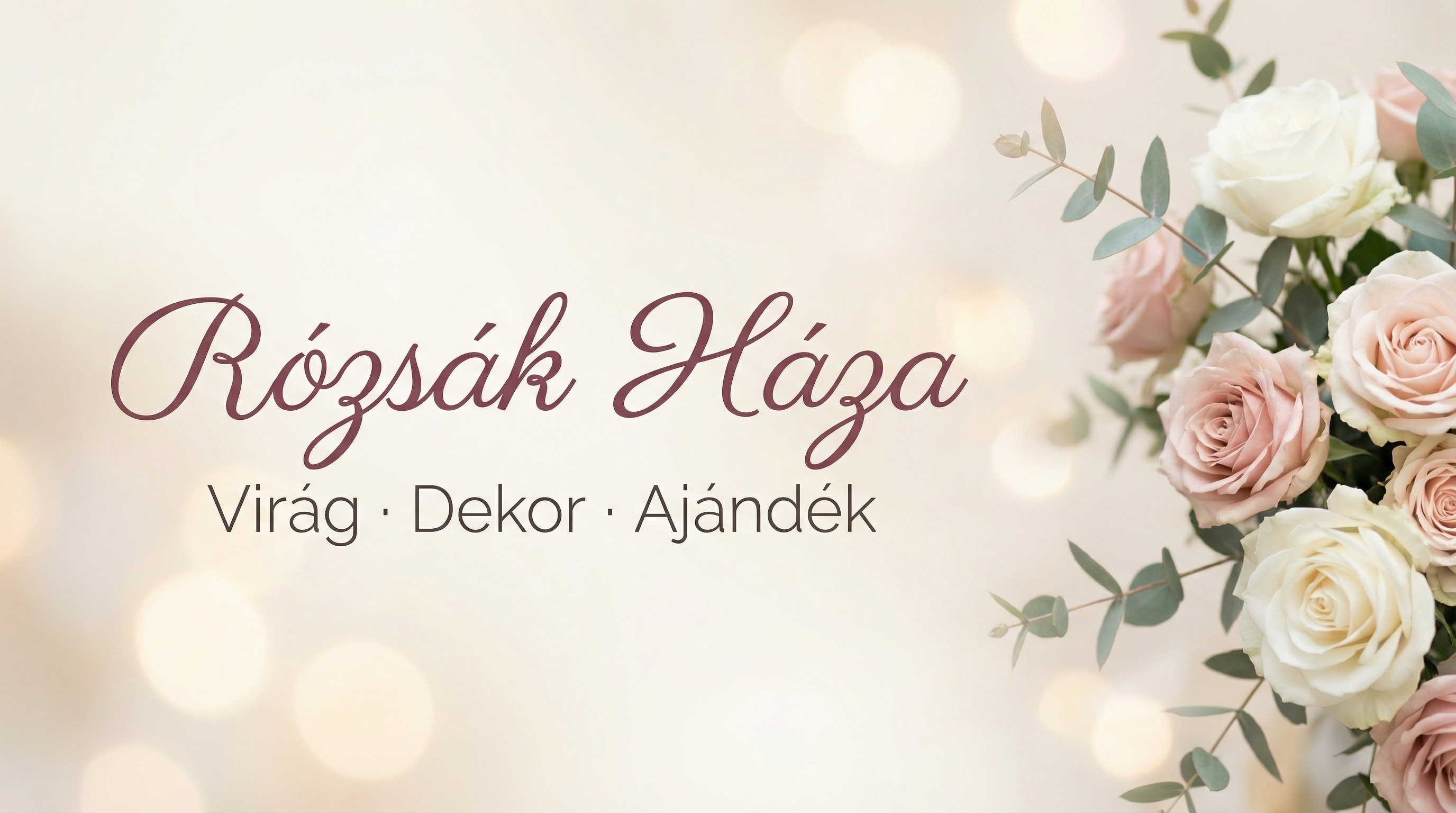 Rózsák Háza – romantikus krém-bézs virágos hero kép